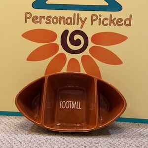 Rae Dunn FOOTBALL Chip & Dip Bowl